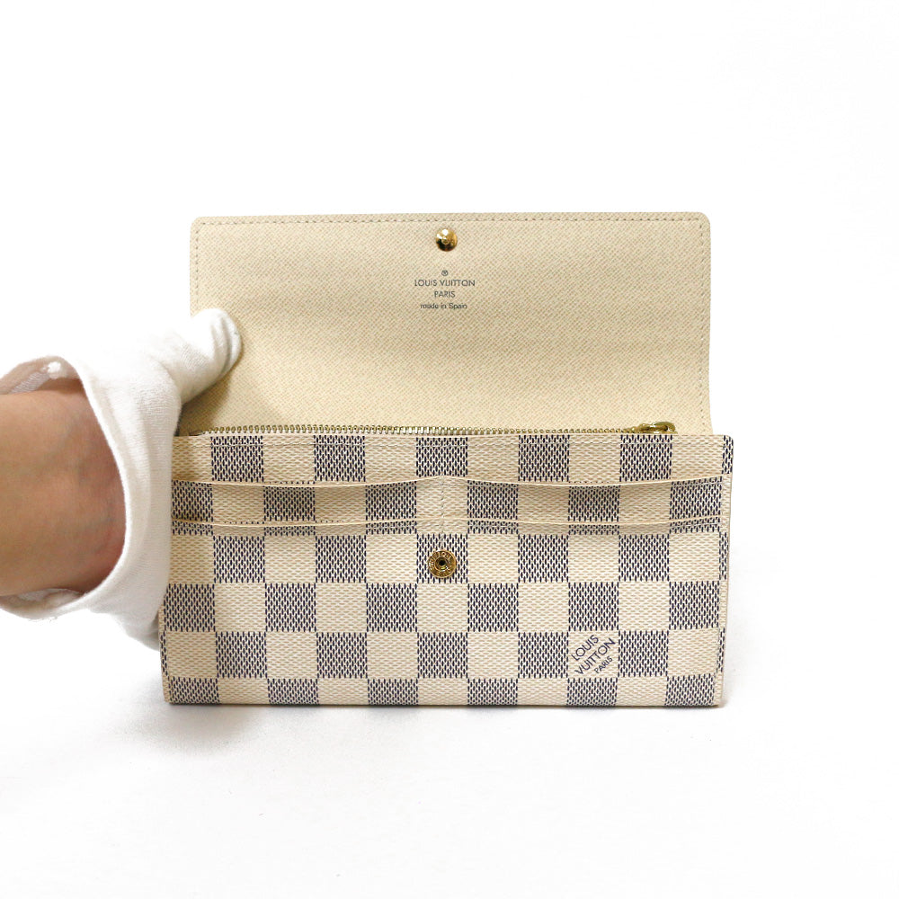 中古】 ルイ・ヴィトン LOUIS VUITTON 長財布 LV 美品 ダミエアズール ポルトフォイユ・サラ ダミエアズールキャンバス N –  【公式】リサイクルキング オンラインショップ