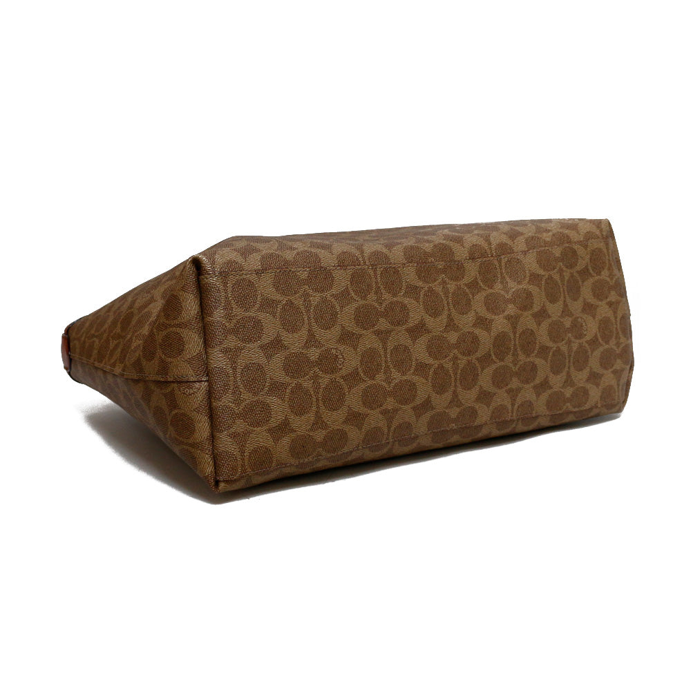 中古】 コーチ COACH トートバッグ シグネチャー キャンバス レザー