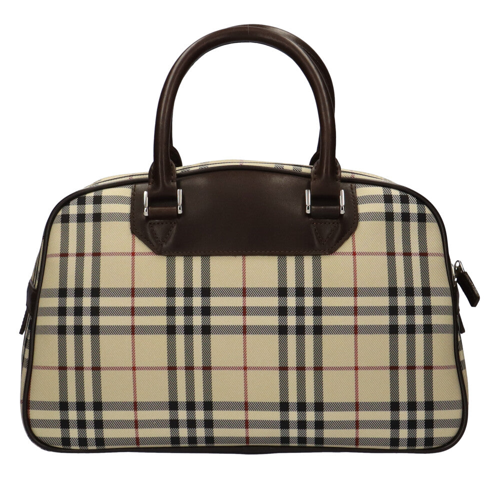 中古】 バーバリー BURBERRY ハンドバッグ ハンドバッグ ノバチェック キャンバス レザー ベージュ ベージュ ブラウン レディー –  【公式】リサイクルキング オンラインショップ