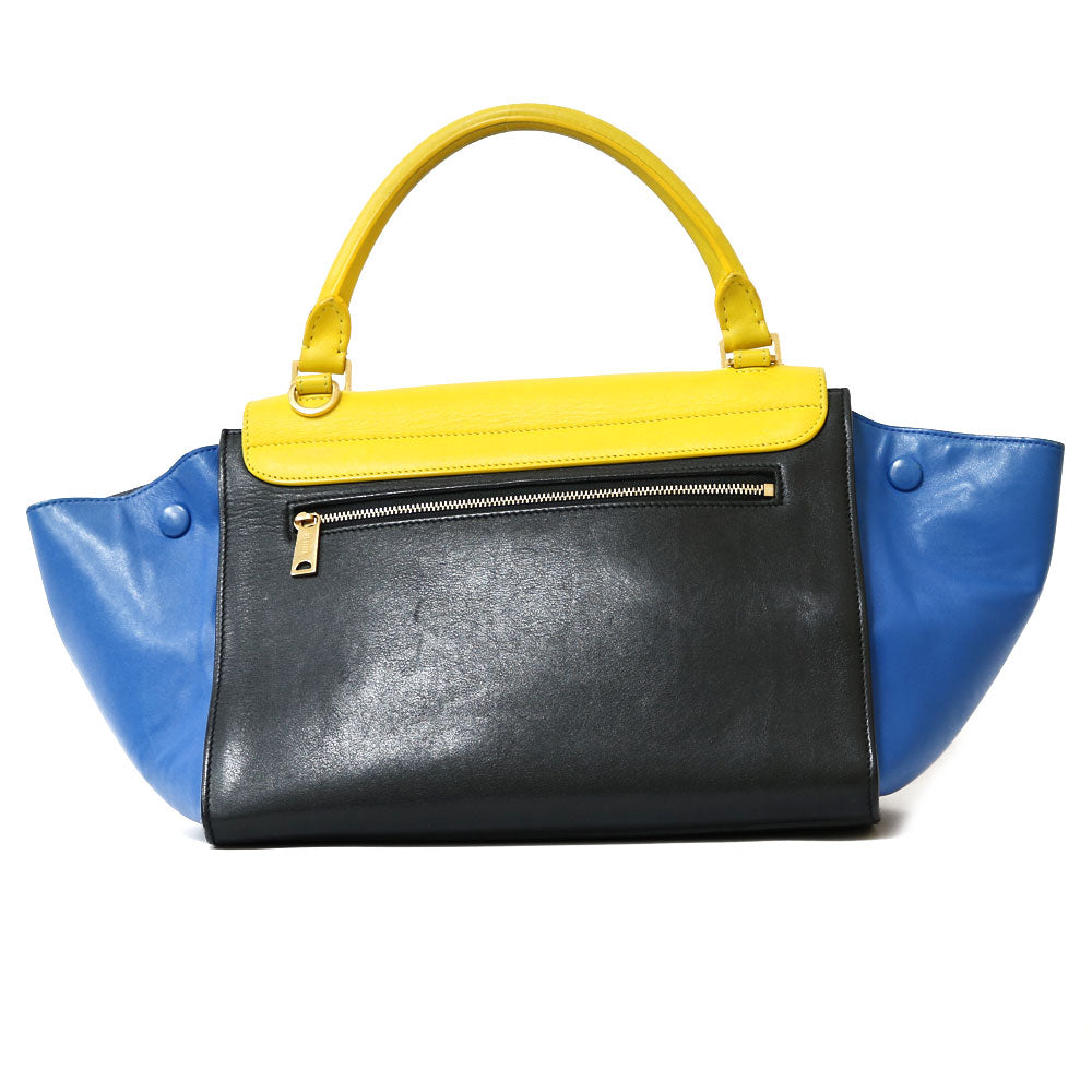 中古】 セリーヌ CELINE ショルダーバッグ ハンドバッグ 2way トラペーズ レザー マルチ イエロー レディース【BIM】 –  【公式】リサイクルキング オンラインショップ