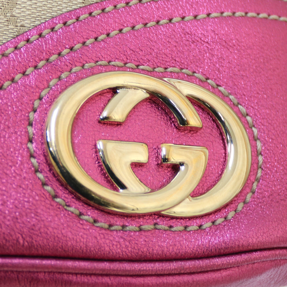 中古】 グッチ GUCCI ショルダーバッグ ベージュ ピンク レディース 