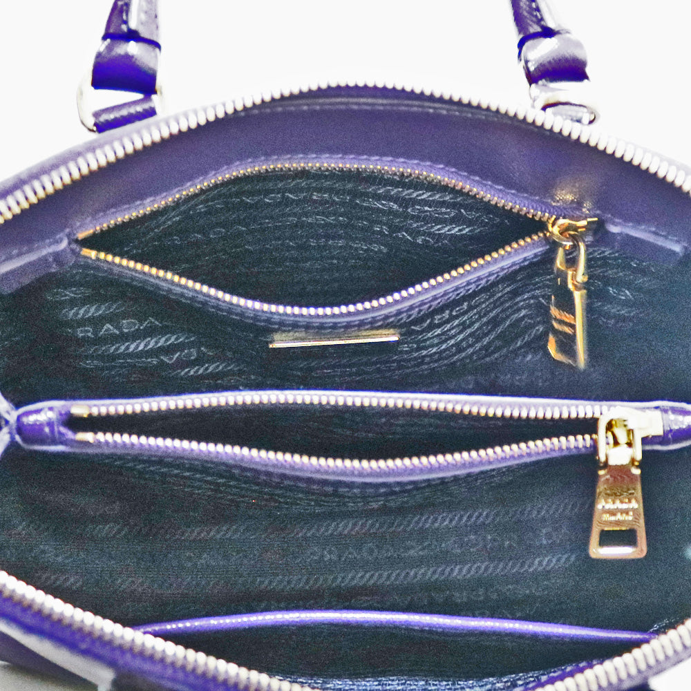 限界値下げ祭】 プラダ PRADA サフィアーノ ハンドバッグ パープル 