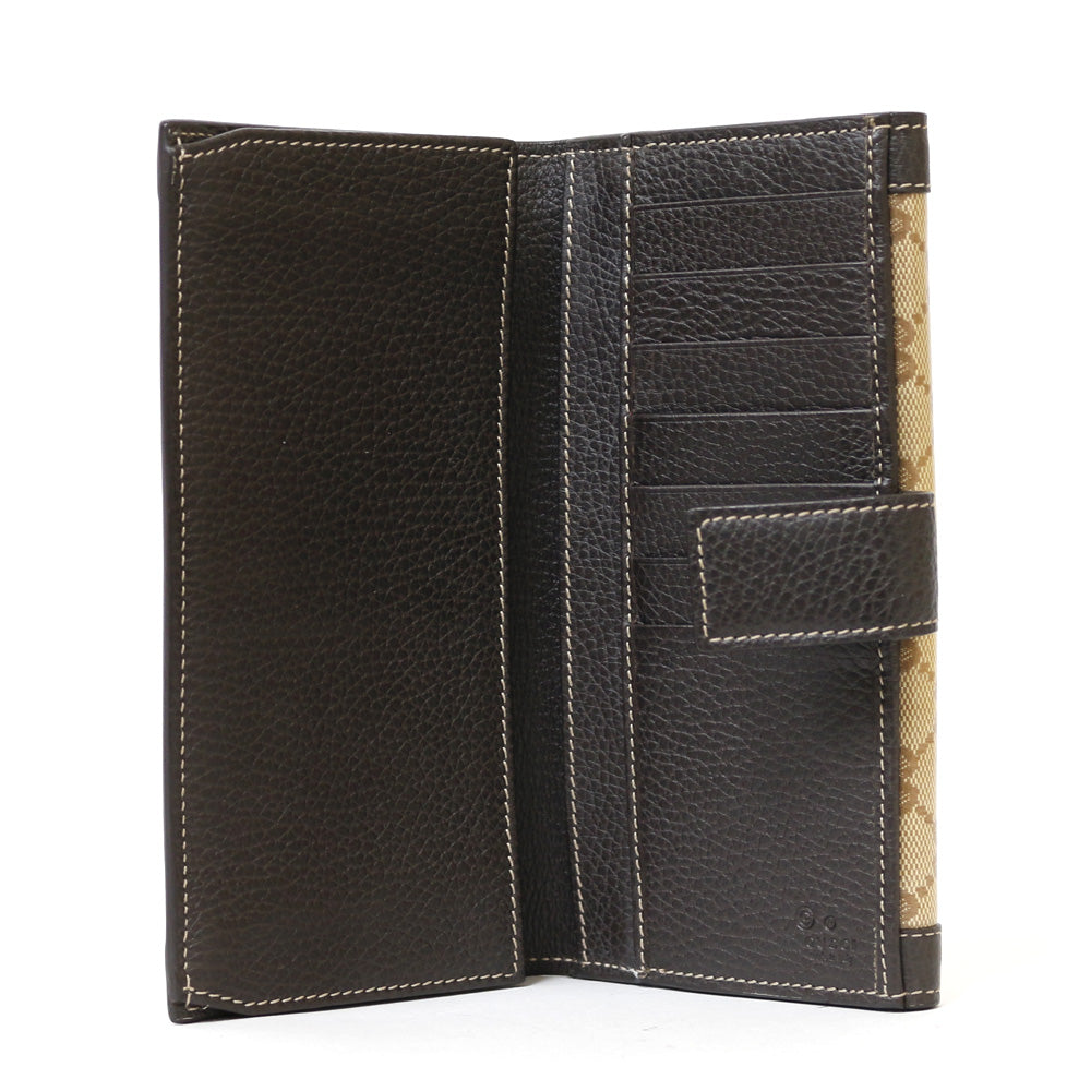 中古】 グッチ GUCCI 長財布 GGクリスタル GGキャンバス レザー 