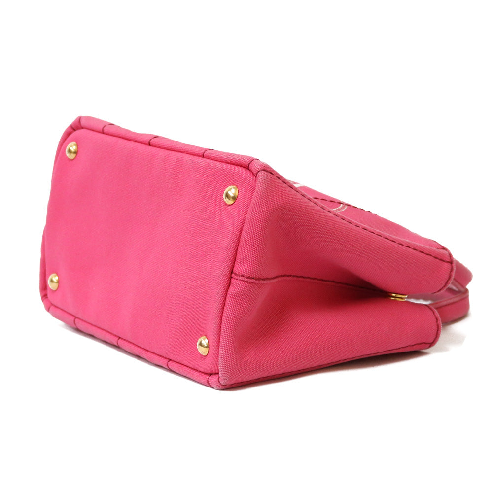 プラダ PRADA カナパトートSS ショルダーバッグ キャンバス ピンク