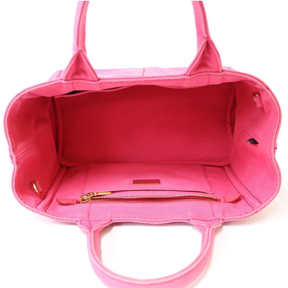 プラダ PRADA カナパトートSS ショルダーバッグ キャンバス ピンク