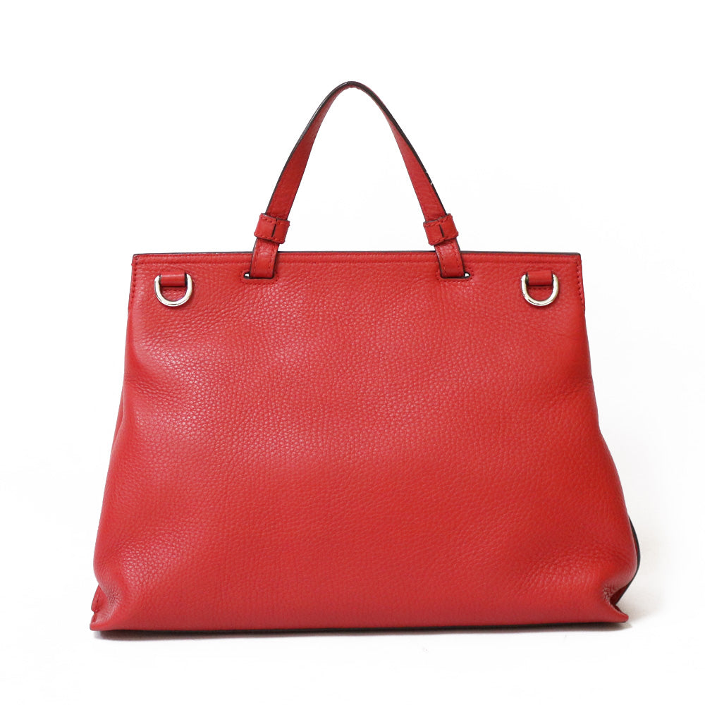 GUCCI Bamboo Shoulder Bag Leather Red Women's Used – 【公式