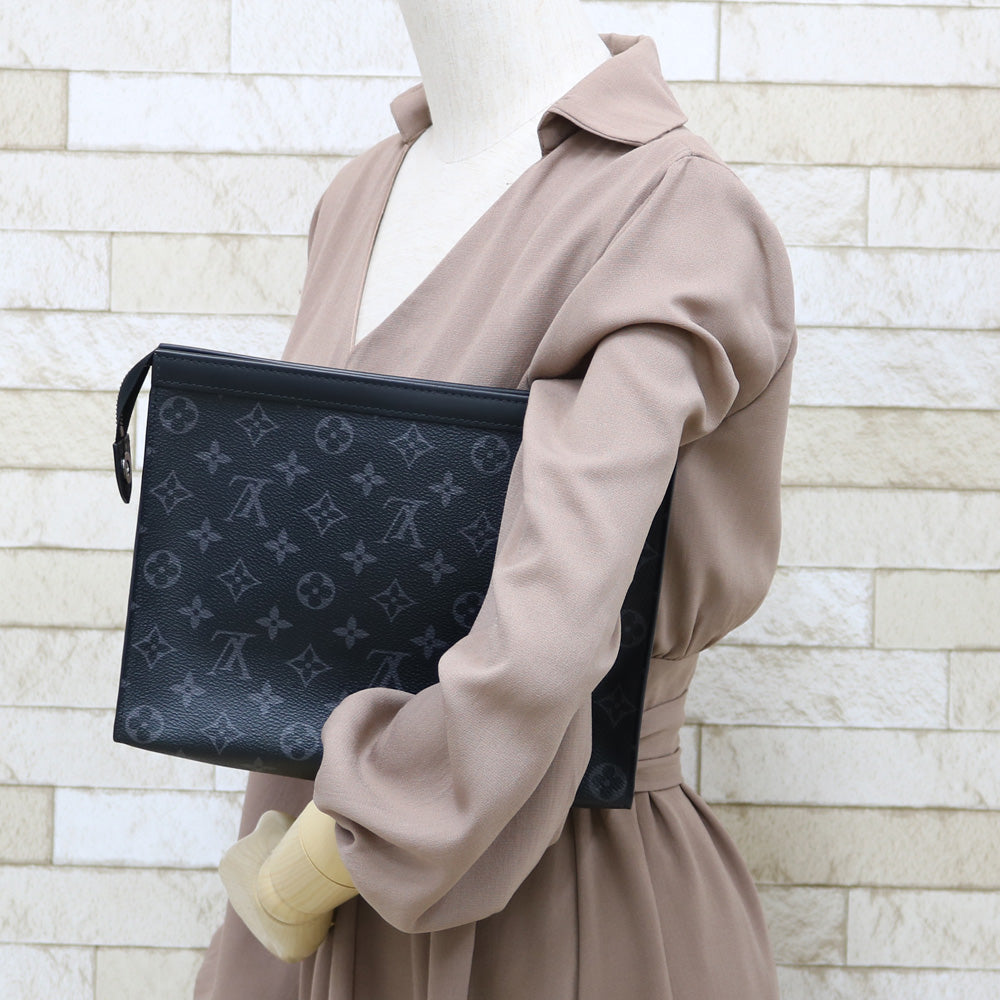 ルイヴィトン もろう LOUIS VUITTON モノグラムセカンドバッグ MM 黒