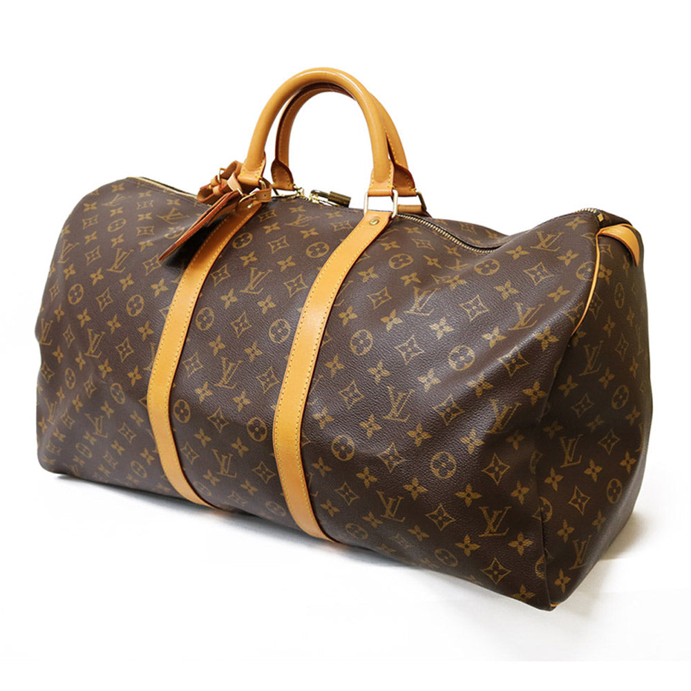 Used] Louis Vuitton Boston Bag LV Travel Monogram Keepall 55