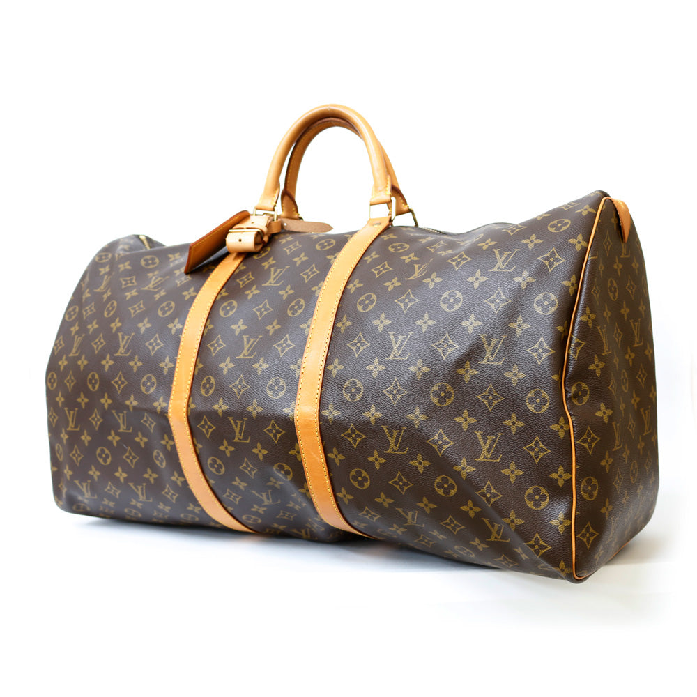 Used] Louis Vuitton Boston Bag LV Monogram Keepall 60 Monogram