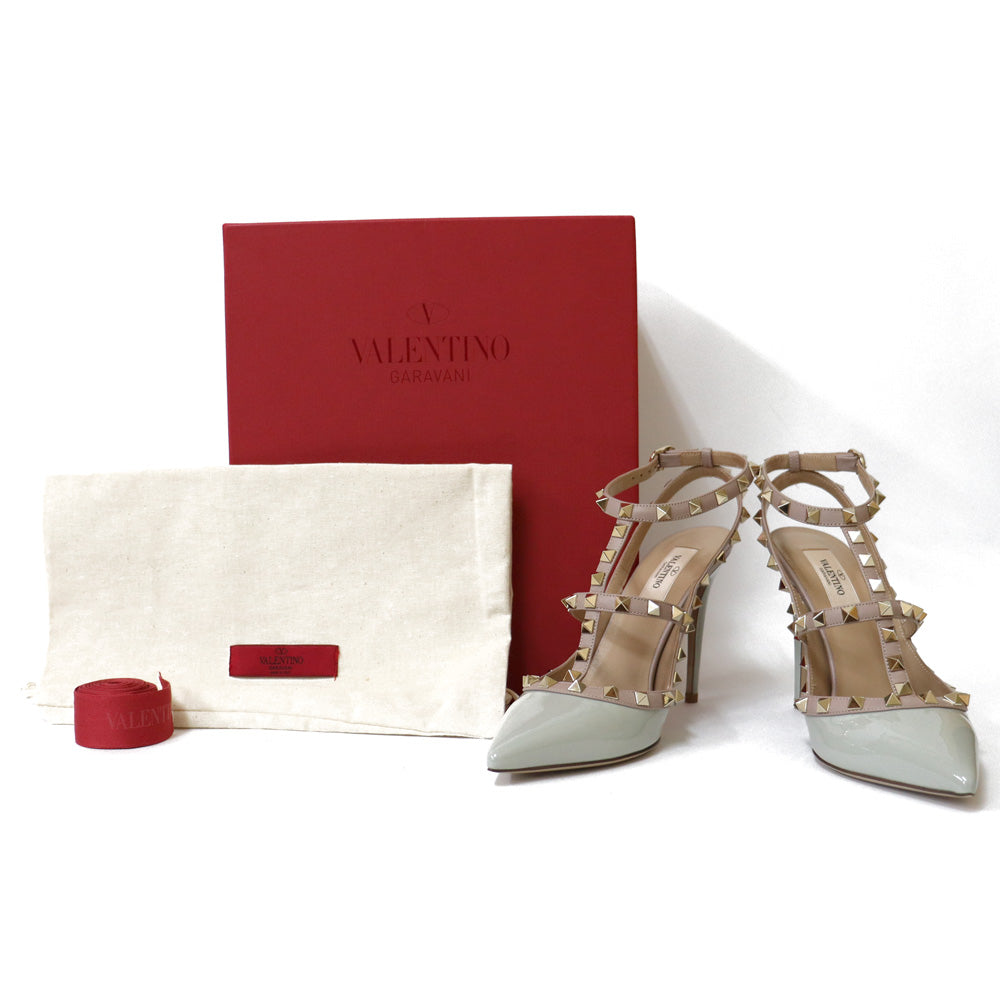 中古】 ヴァレンティノ VALENTINO パンプス 定番 美品 EU 39 JP 24.5 US 8.5 エナメル グレー グレー レデ –  【公式】リサイクルキング オンラインショップ