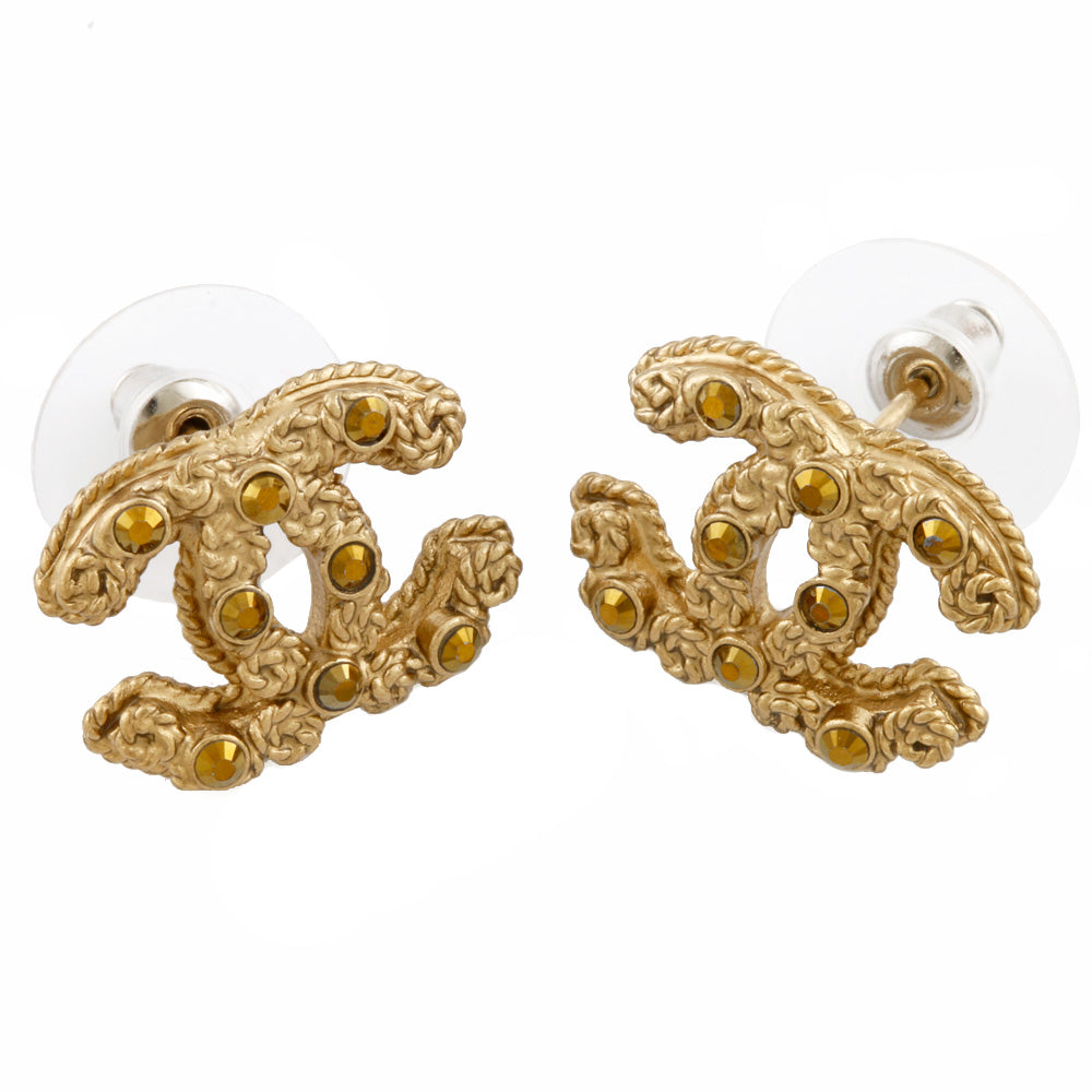 中古】 シャネル CHANEL ピアス ココマーク カメリア メタル