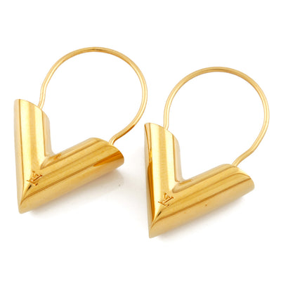 LOUIS VUITTON earring M61088 Hoop Earring Essential V metal gold