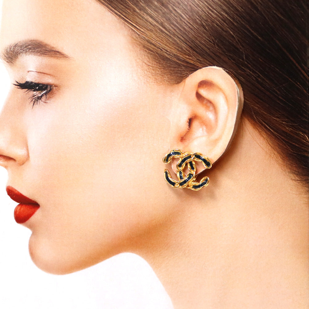 Used] Chanel CHANEL Earrings Coco Mark Metal Gold Ladies [BJ] [BIM