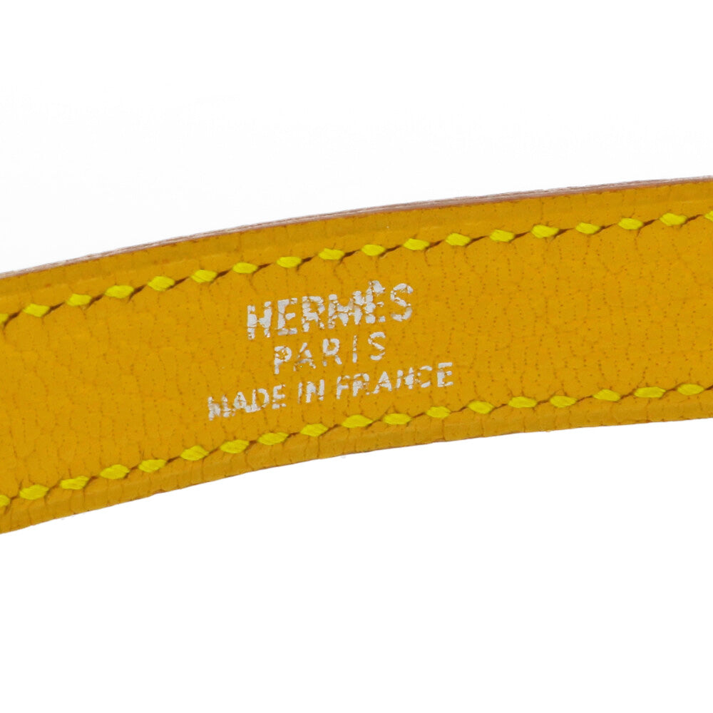 中古】 エルメス HERMES ネックレス チョーカー ケリードゥブルトゥール メタル レザー イエロー シルバー レディース【BJ】【B –  【公式】リサイクルキング オンラインショップ