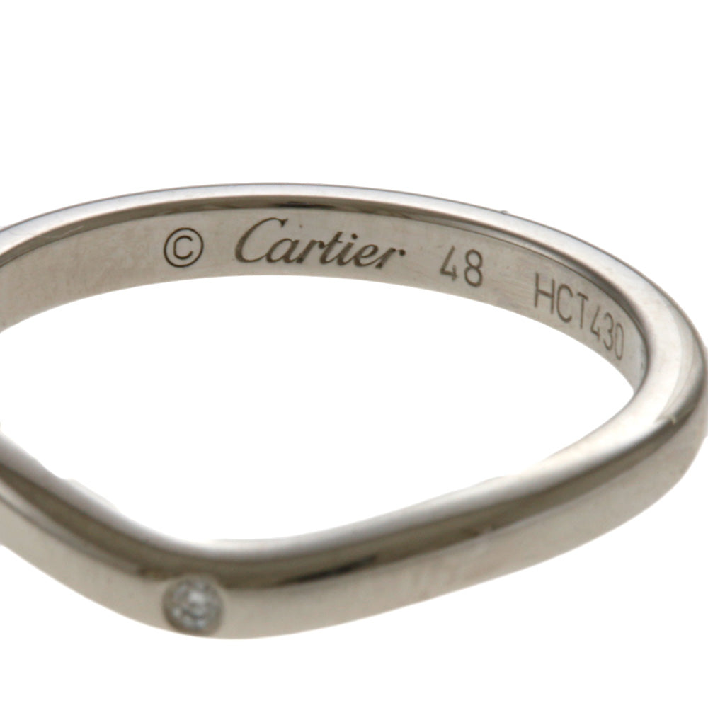 カルティエ CARTIER バレリーナ ウエディング リング・指輪 8号 Pt950プラチナ ダイヤモンド レディース 中古