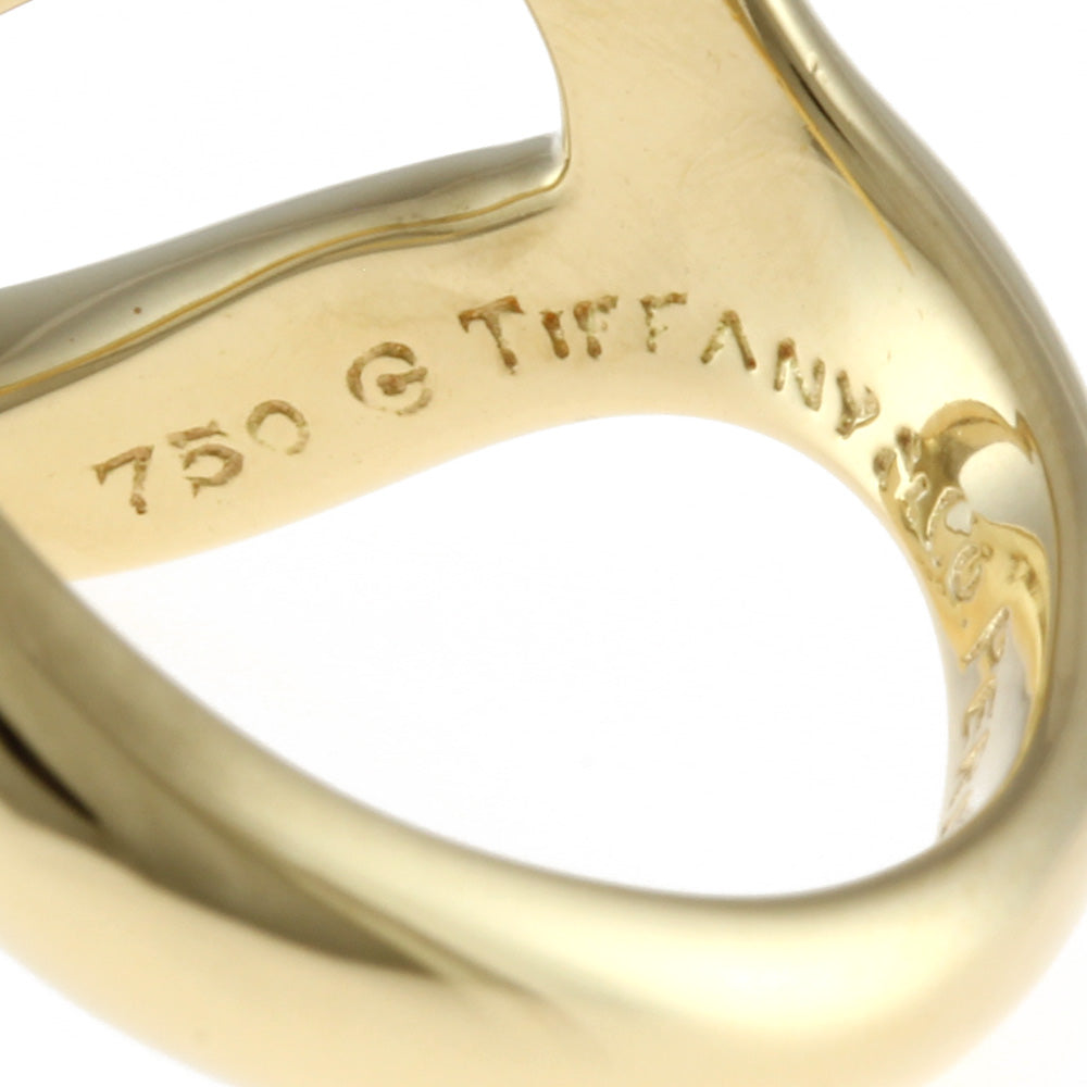 ティファニー TIFFANY&Co. オープンハート リング 指輪 9.5号 18金 K18ゴールド ダイヤモンド レディース