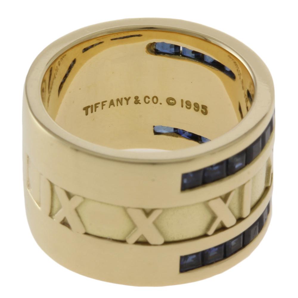 ティファニー TIFFANY&Co. アトラス ワイド リング・指輪 9号 18金 K18イエローゴールド サファイア レディース 中古 –  【公式】リサイクルキング オンラインショップ