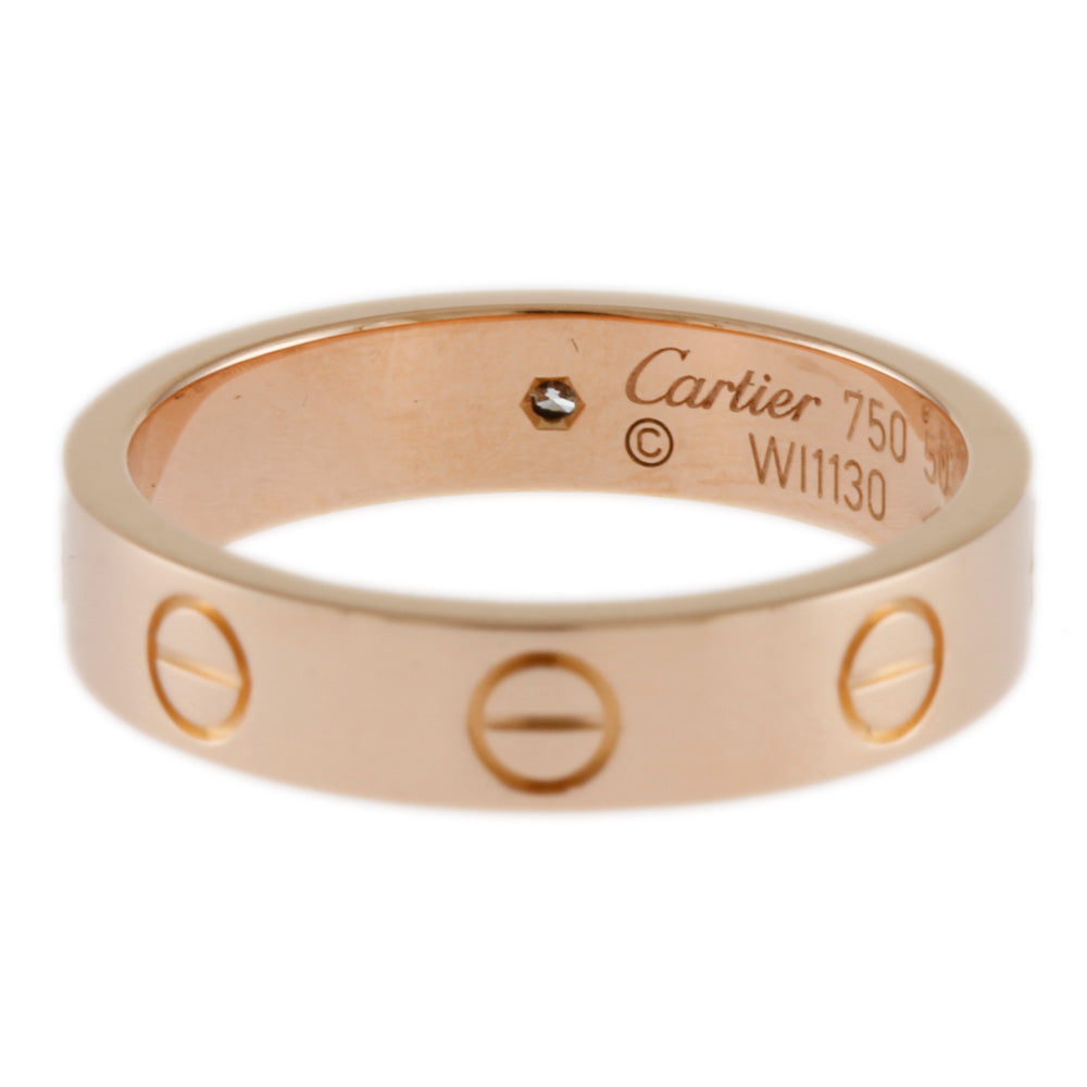 CARTIER カルティエ ミニラブ 1Pダイヤ リング 指輪 10号 18金 K18ピンクゴールド ダイヤモンド レディース 【中古】 –  【公式】リサイクルキング オンラインショップ