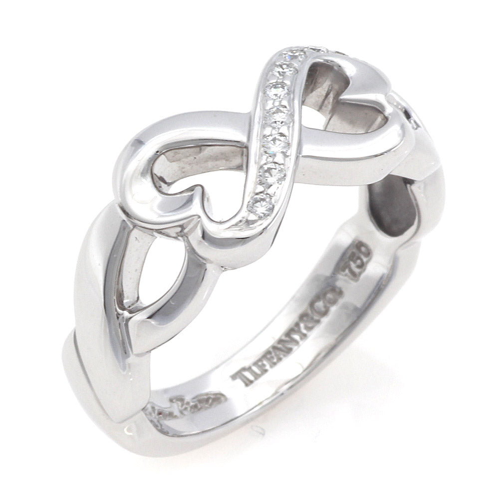 中古】 ティファニー TIFFANY&Co. K18WG リング 指輪 ダイヤモンド：9 ...