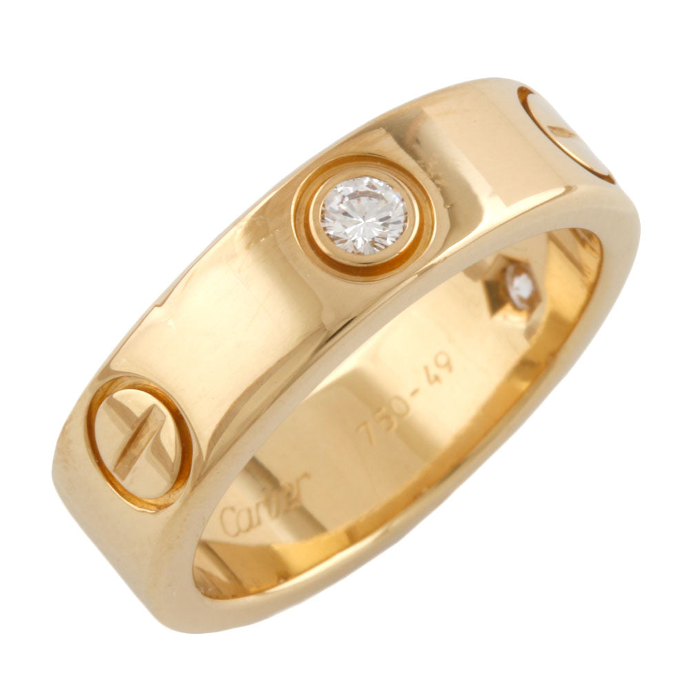 中古】 カルティエ CARTIER K18 リング 指輪 ダイヤモンド：3石