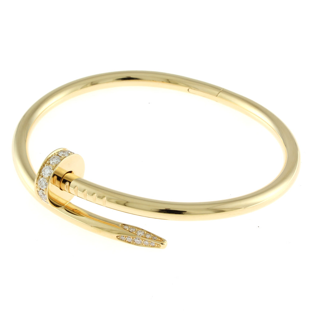 Used Cartier CARTIER K18 Bangle Diamond Juste Un Clou Nail 18K Gold Gold Ladies SH BJ BIM