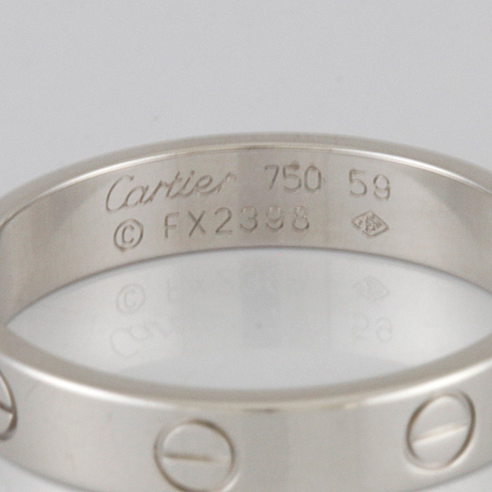 Inside Real Cartier Ring Cartier Ring, Size 18K White Gold, Unisex