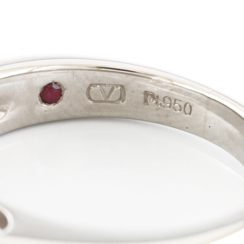中古】 ヴァレンティノ VALENTINO Pt950 リング 指輪 ダイヤモンド：1  