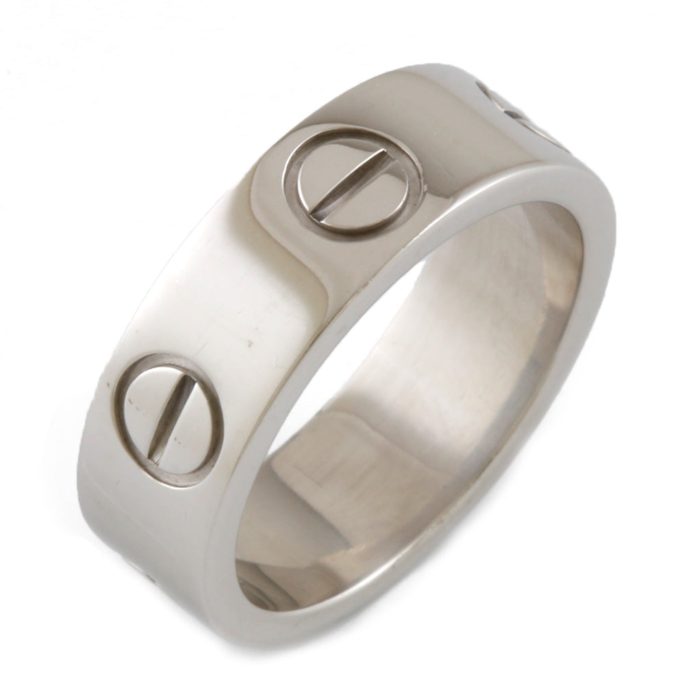中古】 カルティエ CARTIER K18WG リング 指輪 ラブリング #47 18金 
