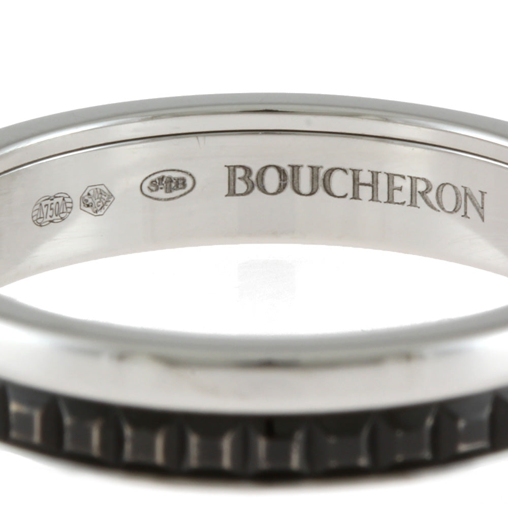 ブシュロン Boucheron キャトルブラック リング・指輪 12号 18金 K18ホワイトゴールド レディース 中古