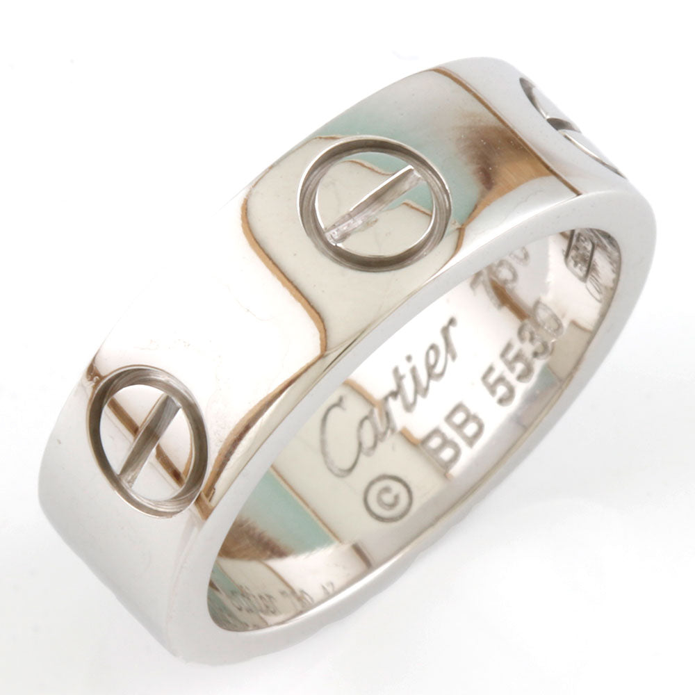 中古】 カルティエ CARTIER K18WG リング 指輪 ラブリング 18金 K18