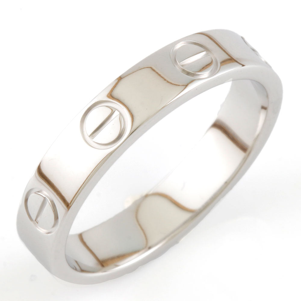 Cartier カルティエ　ミニラブリング　k18 49号 中古】 カルティエ CARTIER K18WG リング 指輪 ミニラブリング #49 18