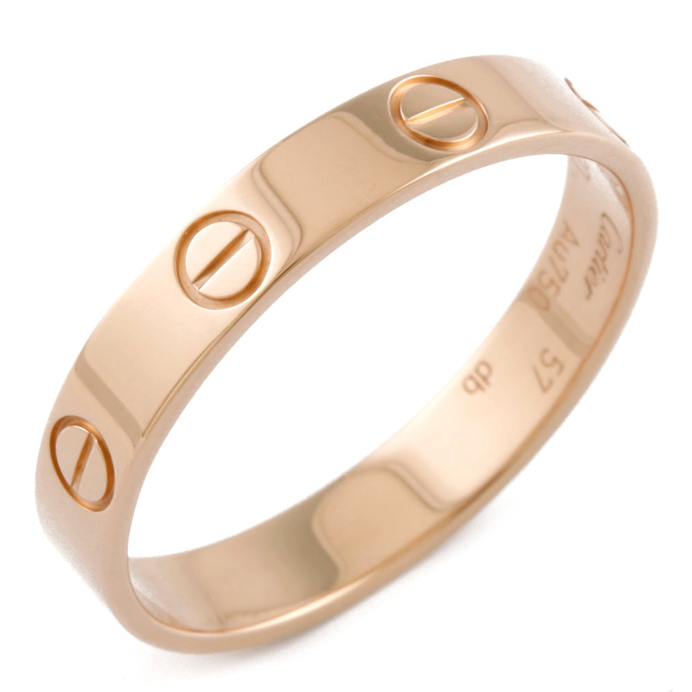 中古】 カルティエ CARTIER K18PG リング 指輪 ミニラブ #57 17号 18 中古】 カルティエ CARTIER K18PG リング 指輪 ミニラブ #57 17号 18