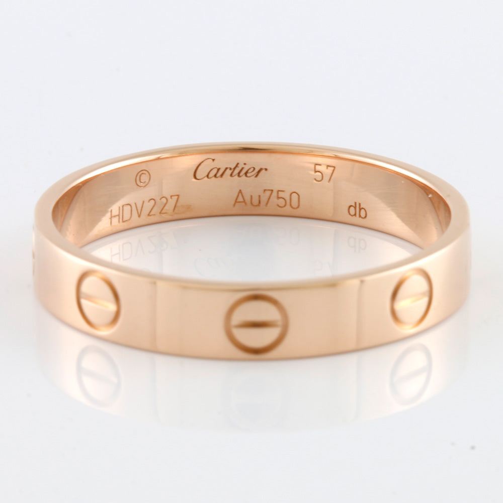 【中古】 カルティエ CARTIER K18PG リング 指輪 ミニラブ ＃57 17号 18金 K18ピンクゴールド ゴールド  レディース【BJ】【BIM】