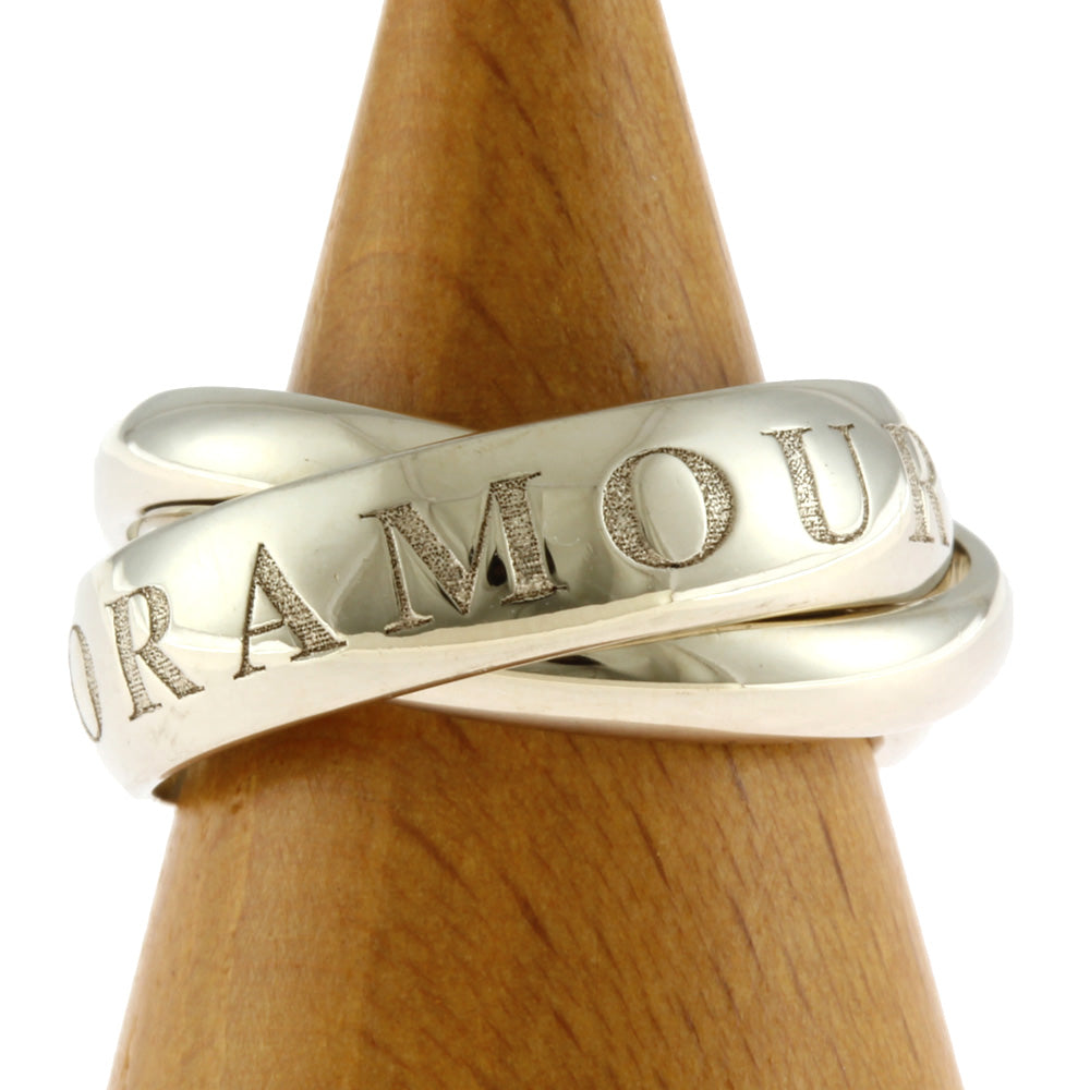 美品 カルティエ トリニティ リング 3連 used K18 18金 SM カルティエ CARTIER トリニティ 3連 リング・指輪 10号 18金 K18