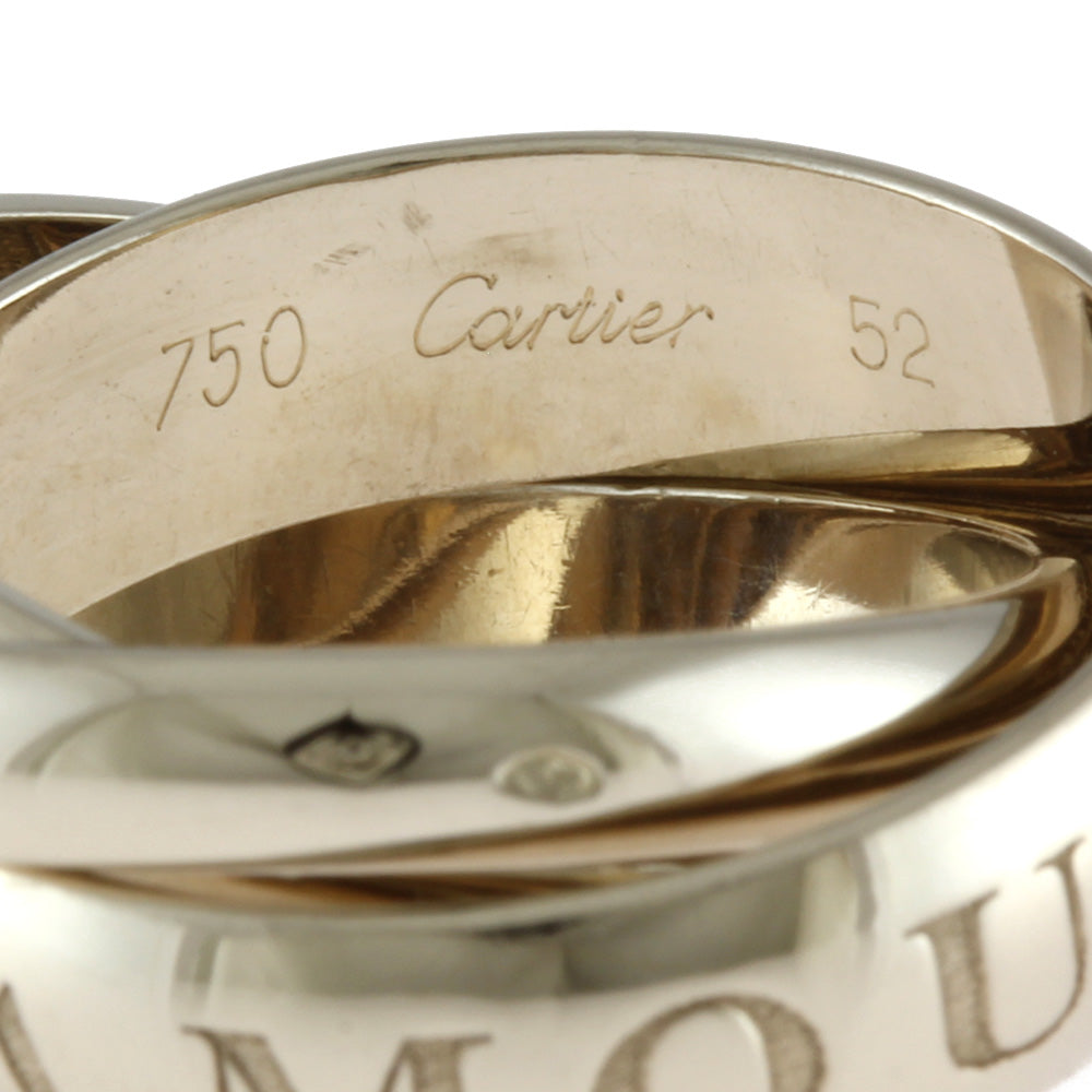 中古】 カルティエ CARTIER K18WG リング 指輪 クリスマス限定 12号