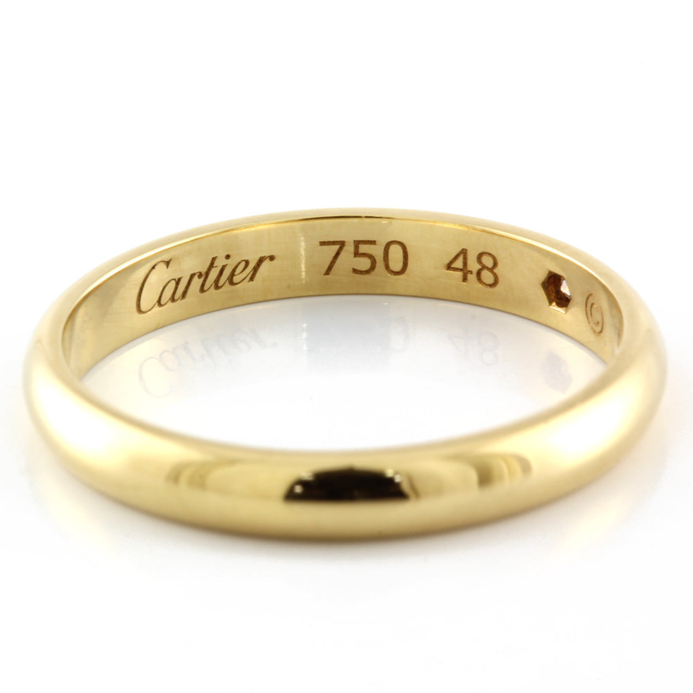 中古】 カルティエ CARTIER K18 リング 指輪 ダイヤモンド シンプル 8号 #48 バンド 一粒ダイヤモンド 18金 K18ゴ –  【公式】リサイクルキング オンラインショップ