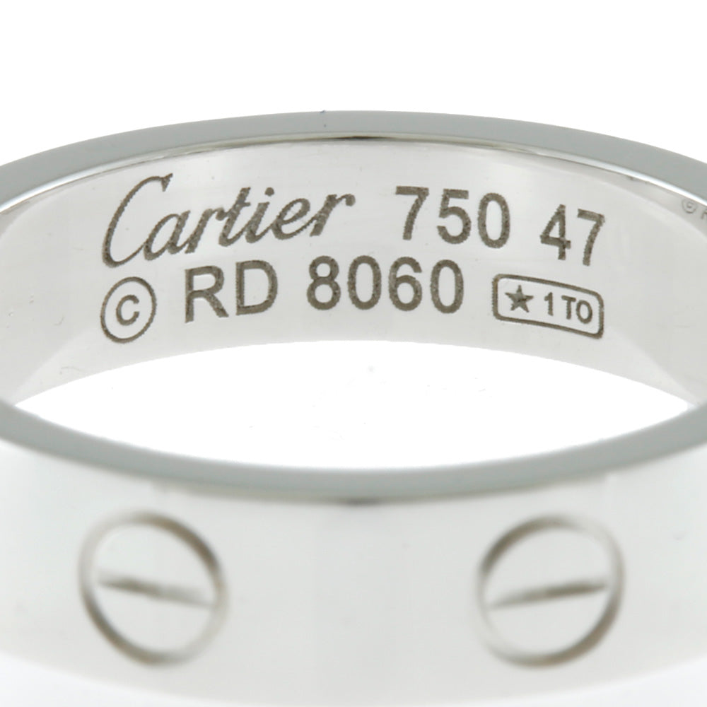 中古】 カルティエ CARTIER K18WG リング 指輪 ダイヤモンド ミニラブリング ダイヤモンド1P #47 18金 K18ホワイ –  【公式】リサイクルキング オンラインショップ