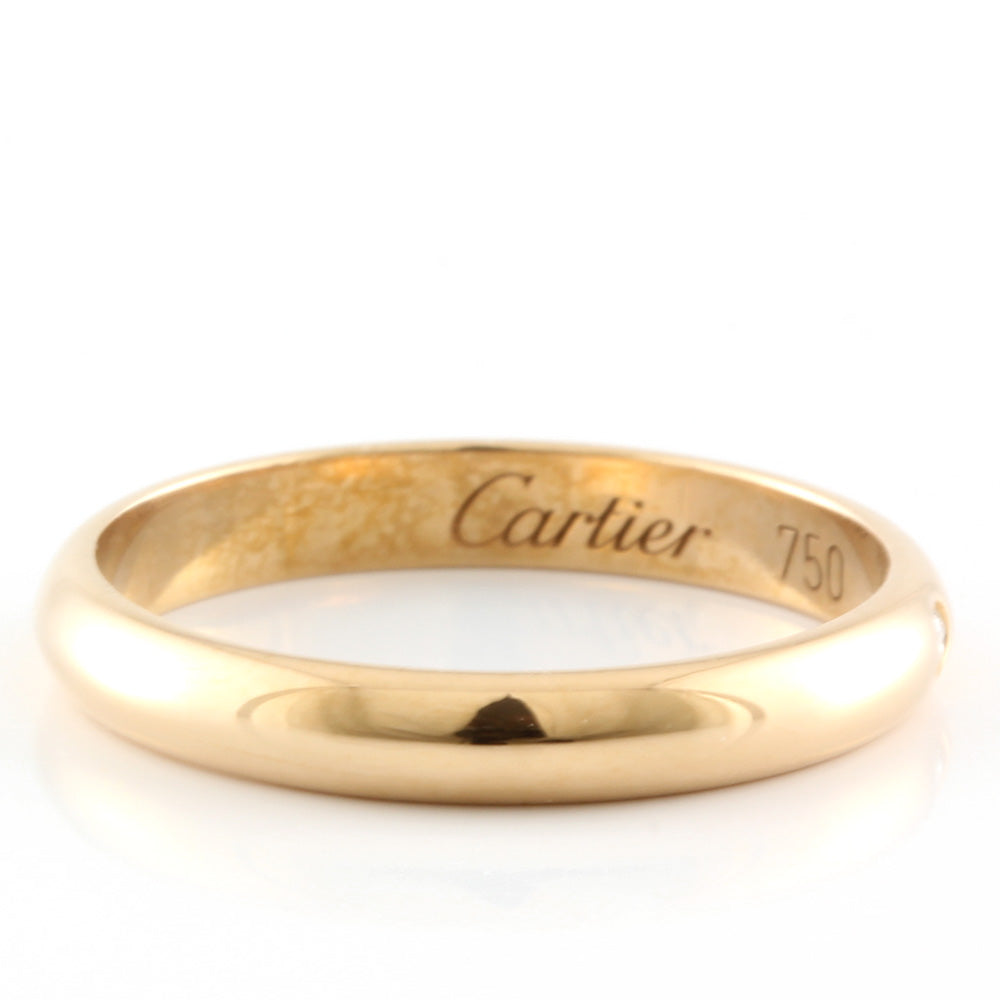 カルティエ CARTIER ウエディング リング・指輪 7号 18金 K18ピンクゴールド ダイヤモンド レディース 中古