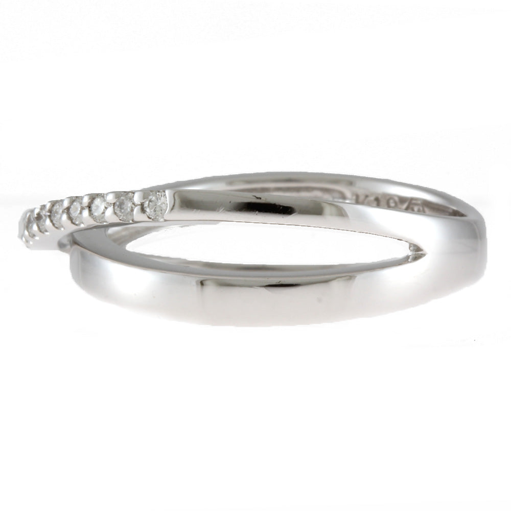 中古】 ヴァンドーム VENDOME K18WG リング 指輪 ダイヤモンド クロス