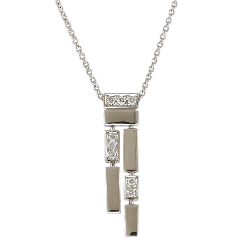 中古】 ニナリッチ NINA RICCI K18WG ネックレス ダイヤモンド