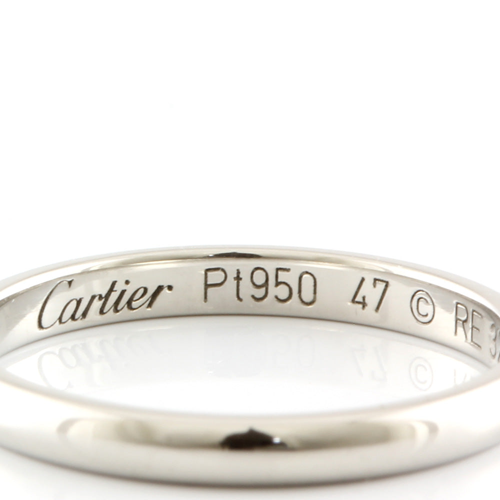 中古】 カルティエ CARTIER Pt950 リング 指輪 7号 #47 甲丸 Pt950プラチナ シルバー レディース【SH】【BJ】 –  【公式】リサイクルキング オンラインショップ