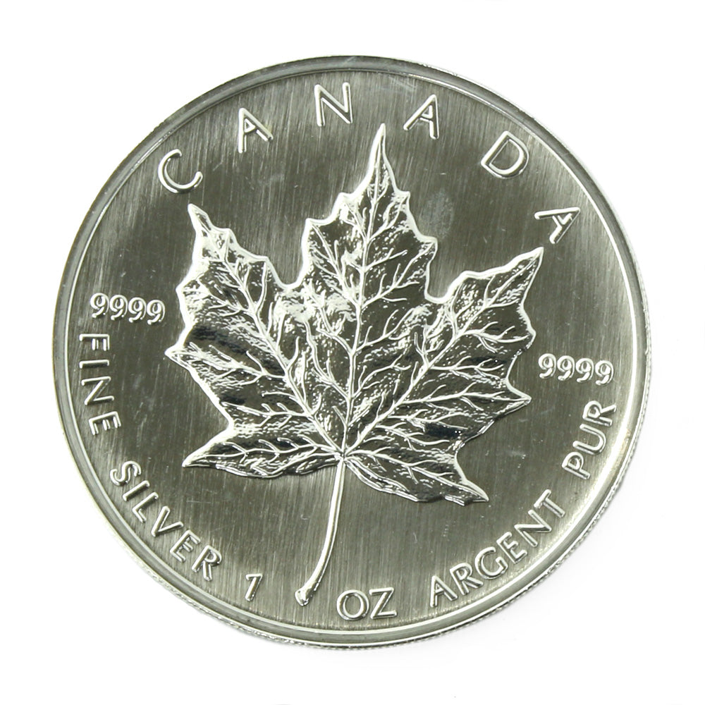 中古】 外国コイン メイプルリーフ 1オンス 5ドル カナダ 銀貨