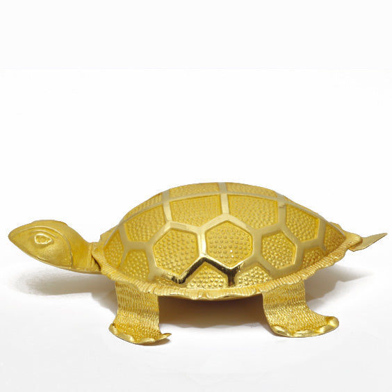 美品 任天堂 亀牌 金亀 希少牌 金彩 貴重 中古】 K24 金工芸品 かめ 亀 縁起物 37.5g 24金 K24ゴールド ユニ