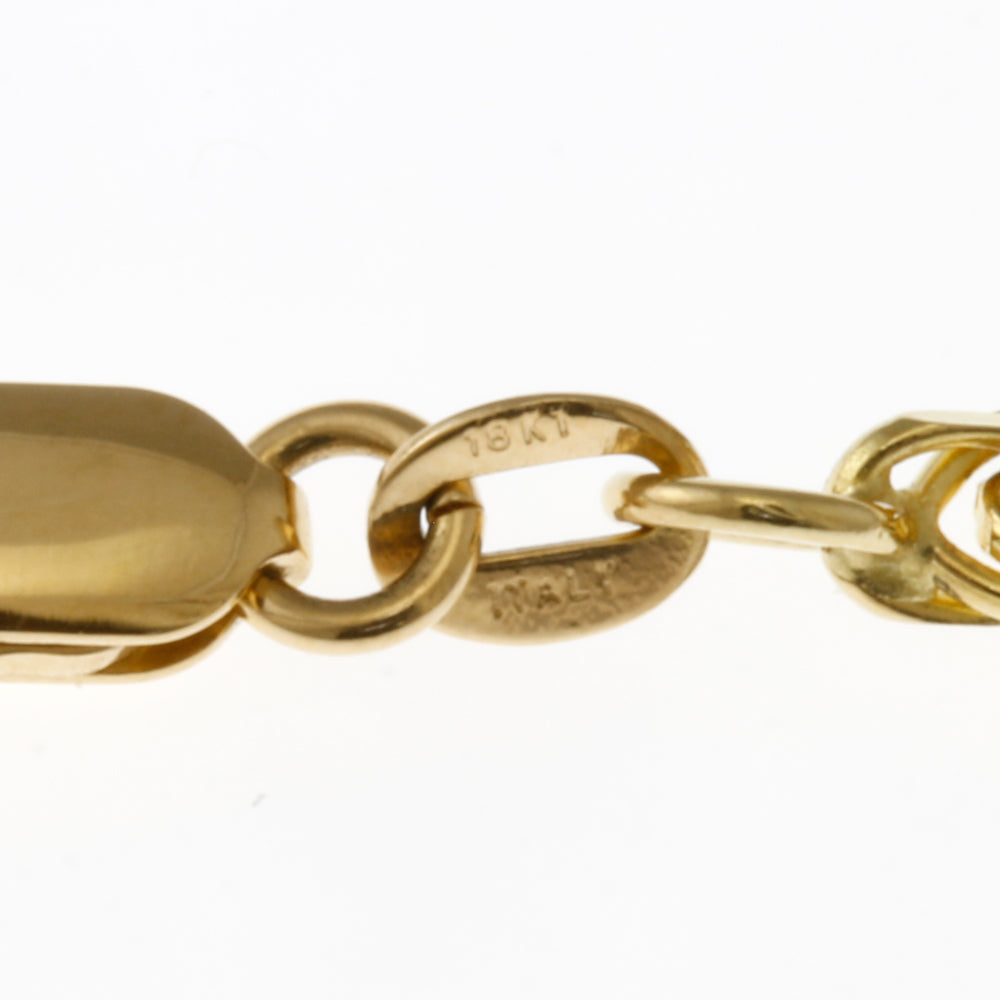刻印有り 18KT ITALY ロープチェーン ネックレス 約2.47g ネックレス イタリー ロープチェーン 18金 K18イエローゴールド