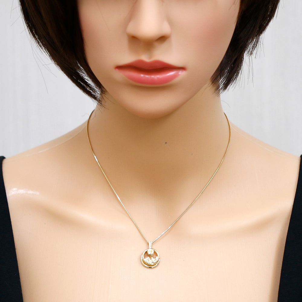 ネックレス 猫 子猫 揺れる ネコ キャット 18金 K18イエローゴールド