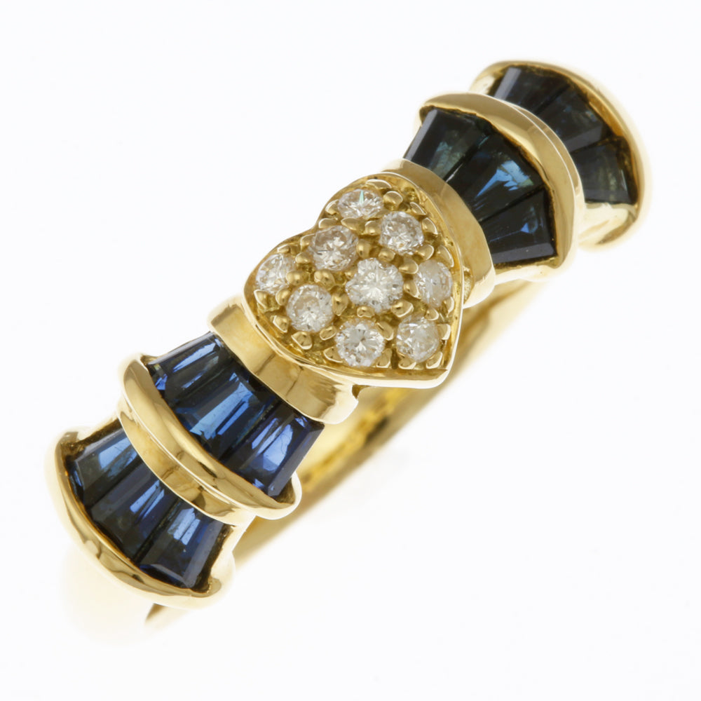 リング・指輪 13号 18金 K18イエローゴールド サファイア 0.98ct  