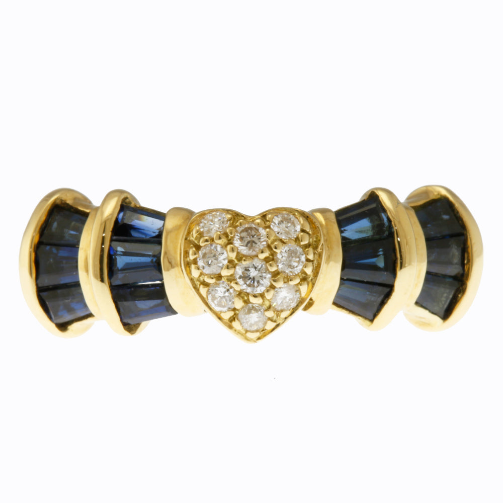 リング・指輪 13号 18金 K18イエローゴールド サファイア 0.98ct 