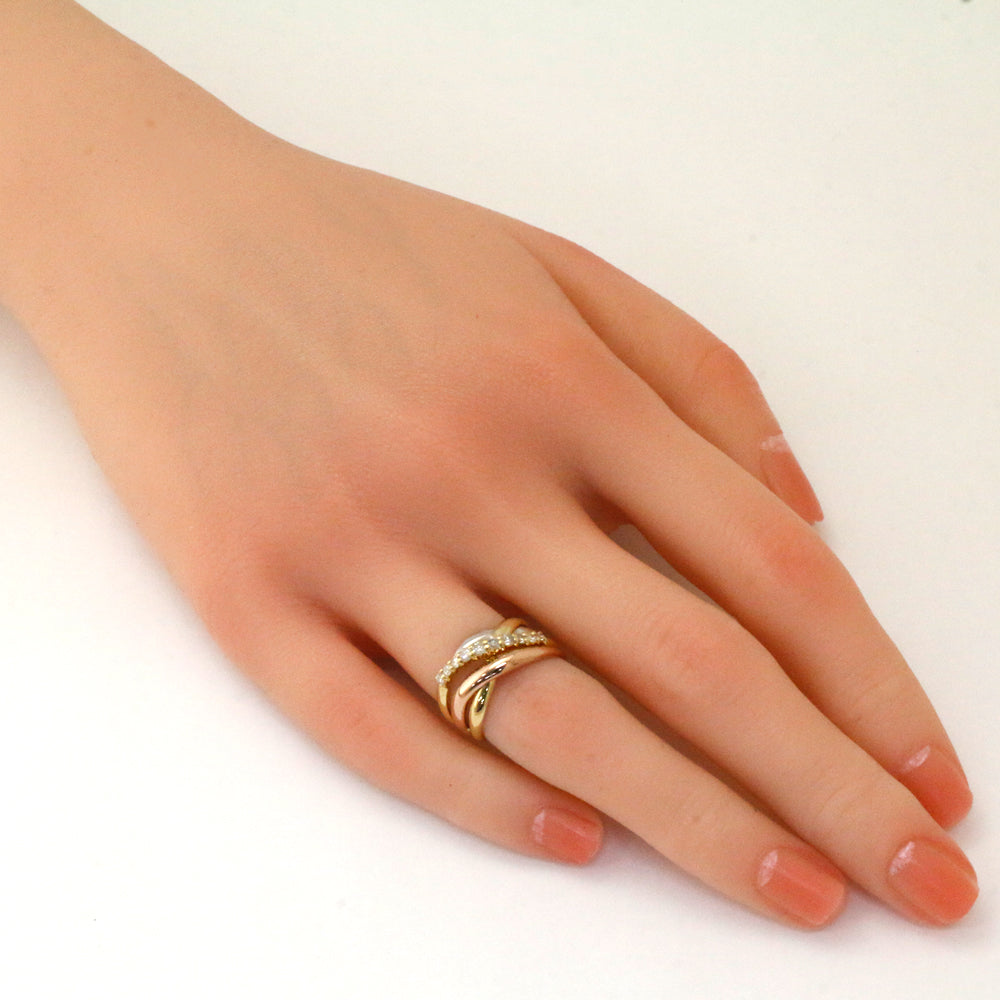 リング・指輪 7号 18金 K18イエローゴールド K18PG PT900 プラチナ