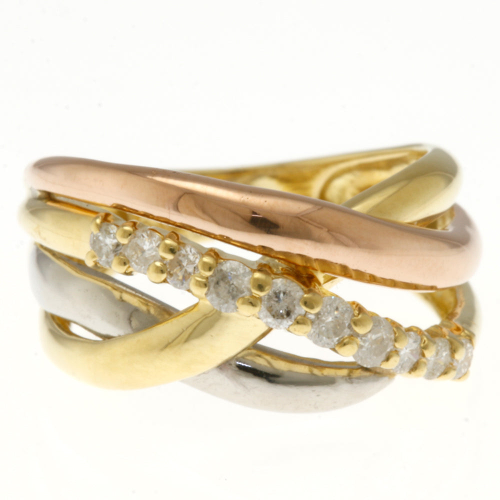 リング・指輪 7号 18金 K18イエローゴールド K18PG PT900 プラチナ