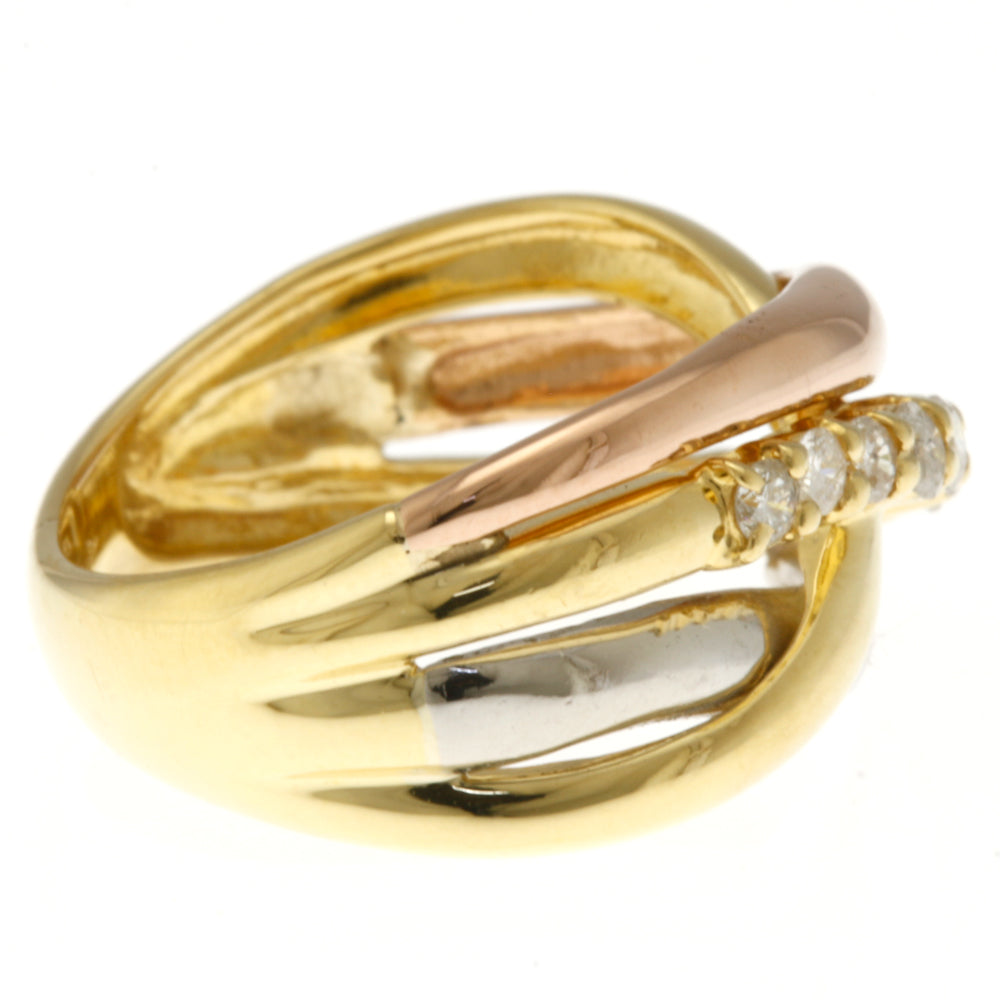 リング・指輪 7号 18金 K18イエローゴールド K18PG PT900 プラチナ